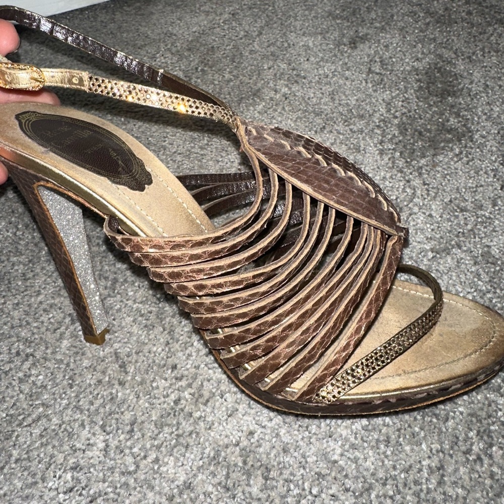 Elegant Brown Strappy Heels